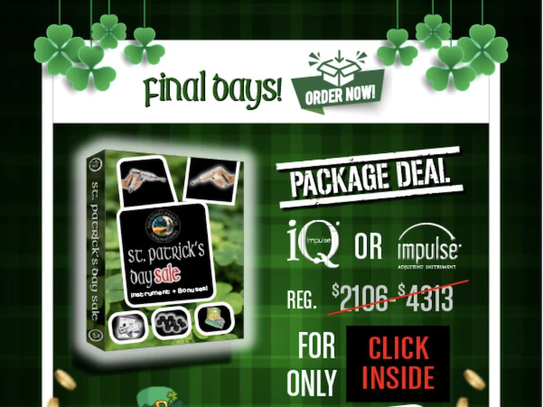St. Patrick's Campaign promotional email design
