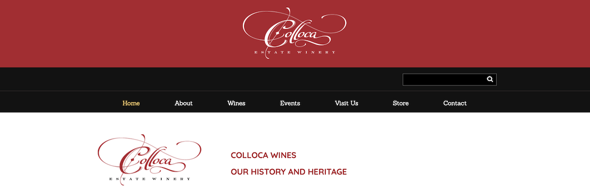 Colloca Estate Winery — website